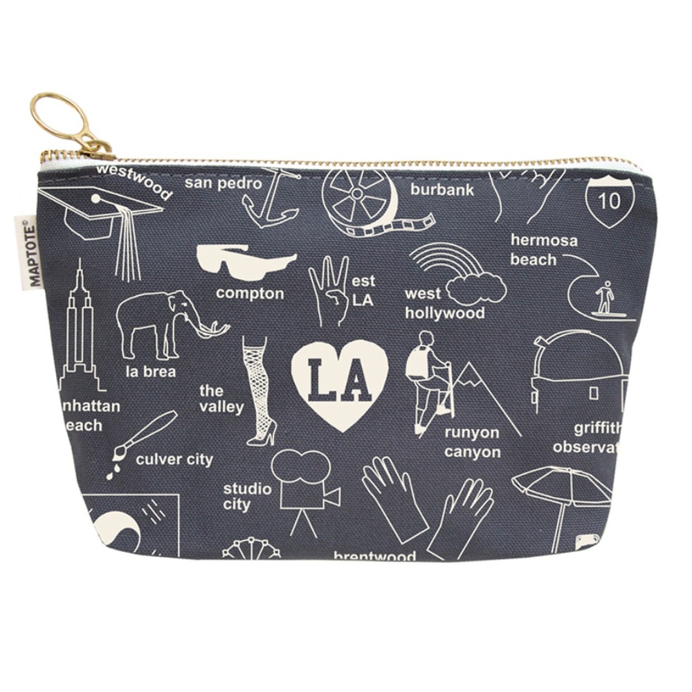 Maptote California Zipped Pouch Gray